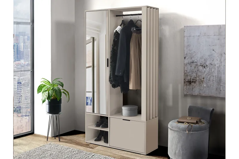 Kennard Eteiskalustepaketti - Beige - Huonekalut - Kalustesetit - Eteisen kalustesetit