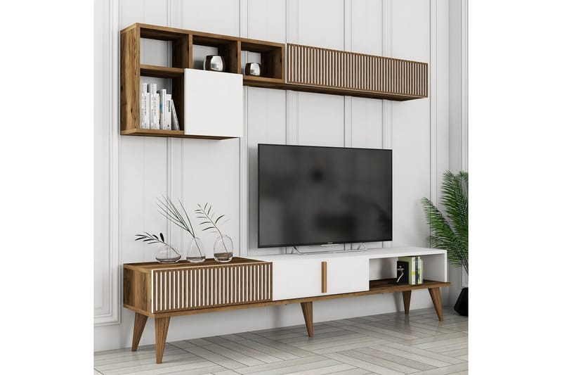 Lissione Kalustesetti Olohuoneeseen - Luonnollinen/Valkoinen - Huonekalut - Kalustesetit - Olohuoneen kalustesetit