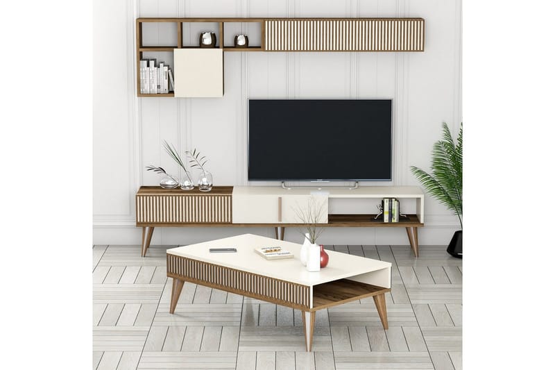 Lissione Kalustesetti Olohuoneeseen, Luonnollinen/Valkoinen