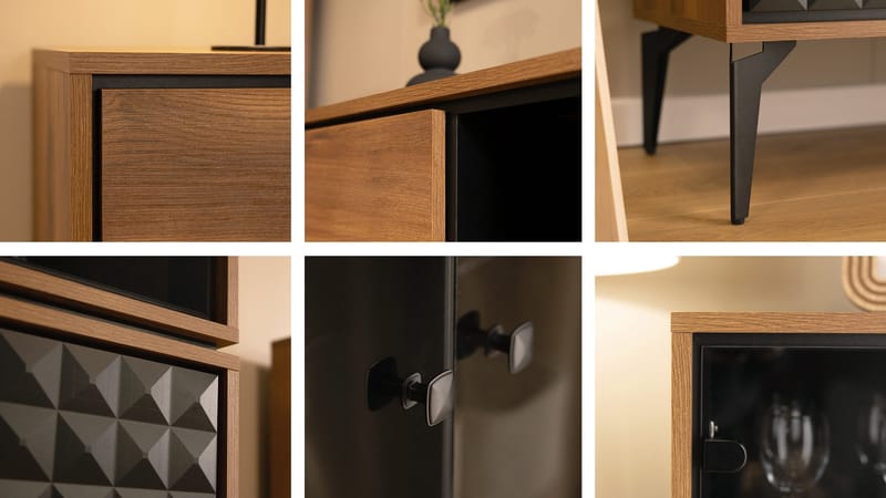 Lorvenn Olohuoneen kalustepaketti - Ruskea/Musta - Huonekalut - Kalustesetit - Olohuoneen kalustesetit