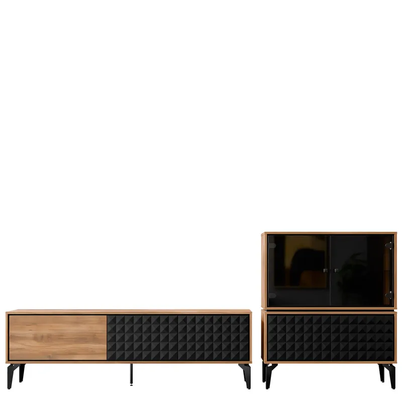 Lorvenn Olohuoneen kalustepaketti, Ruskea/Musta