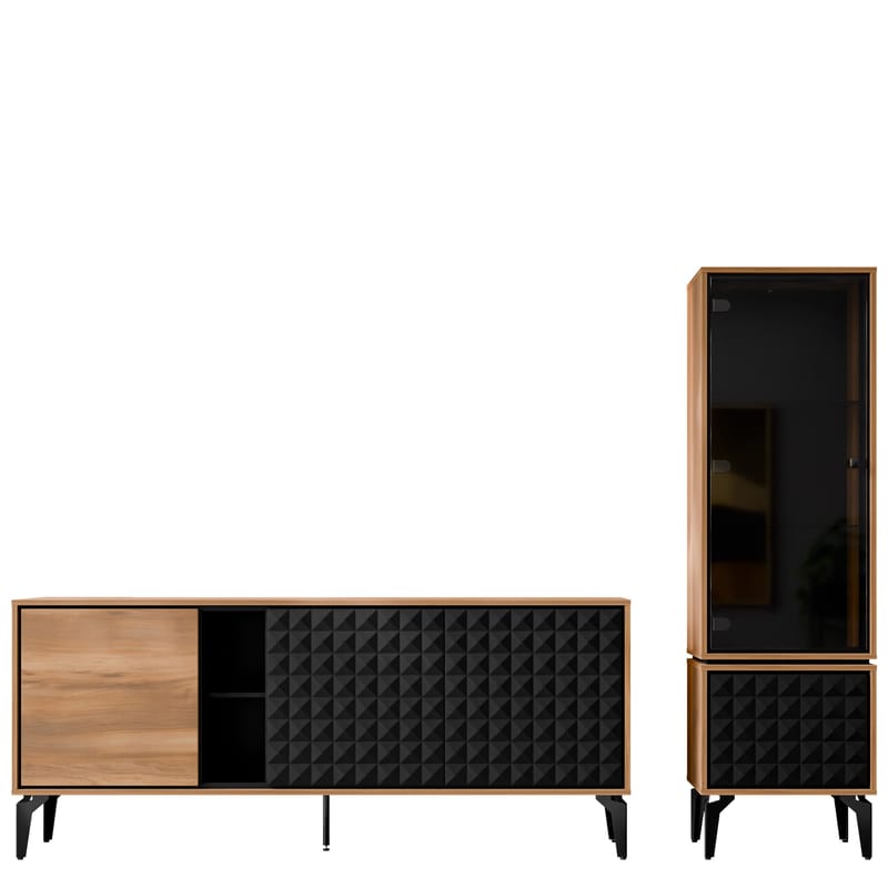 Lorvenn Olohuoneen kalustepaketti, Ruskea/Musta