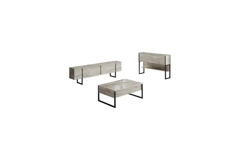 Luxe Huonekalusetti Olohuoneeseen, Beige/Musta