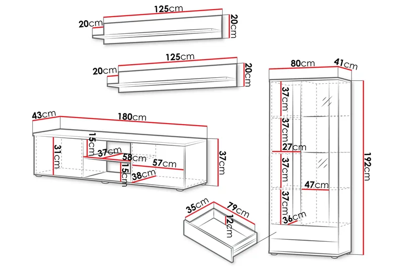Lyrosen Kalustesarja - olohuone - Beige - Huonekalut - Kalustesetit - Olohuoneen kalustesetit