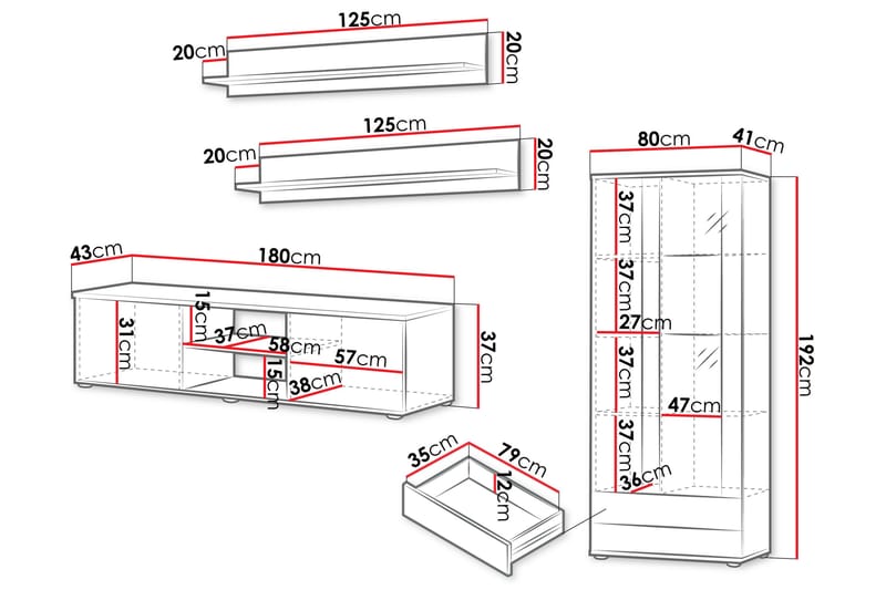 Lyrosen Kalustesarja - olohuone - Beige - Huonekalut - Kalustesetit - Olohuoneen kalustesetit