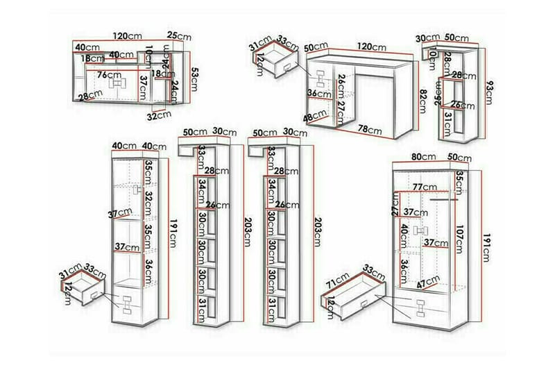 Brown - Huonekalut - Kalustesetit - Makuuhuoneen kalustesetit