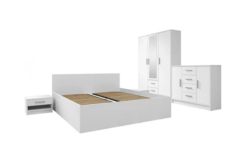 Makuuhuoneen kalustesetti Kintore, Valkoinen