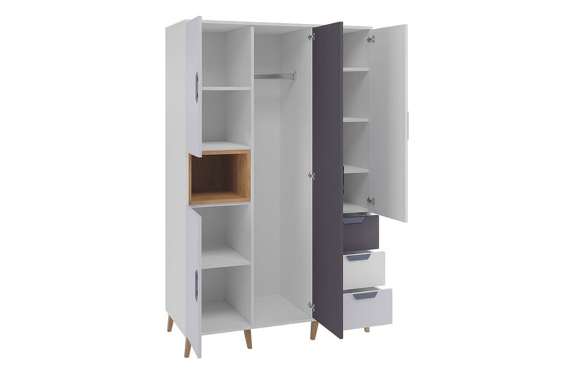 Makuuhuoneen kalustesetti Takeshi - Vihreä/Harmaa - Huonekalut - Kalustesetit - Makuuhuoneen kalustesetit