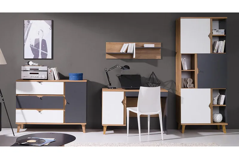 Makuuhuonesetti Lasten Memone, Beige / Harmaa / Valkoinen