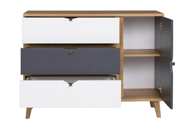 Makuuhuonesetti Lasten Memone - Beige / Harmaa / Valkoinen - Huonekalut - Kalustesetit - Makuuhuoneen kalustesetit