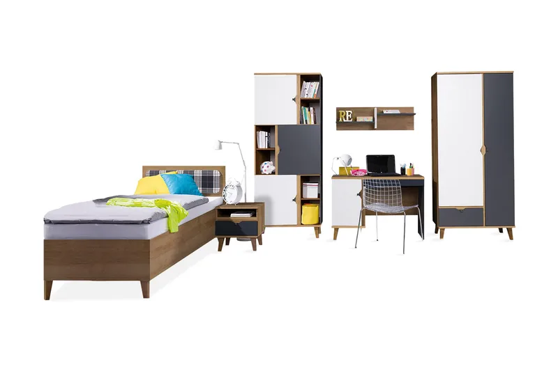 Makuuhuonesetti Lasten Memone - Monivärinen - Huonekalut - Kalustesetit - Makuuhuoneen kalustesetit