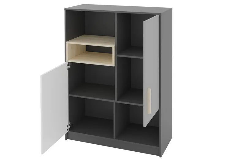 Makuuhuonesetti Lasten Pok - Harmaa / Valkoinen - Huonekalut - Kalustesetit - Makuuhuoneen kalustesetit