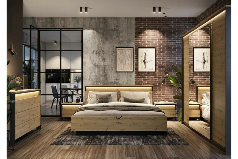 Rathmore Möbelset För Sovrum Black - Huonekalut - Kalustesetit - Makuuhuoneen kalustesetit