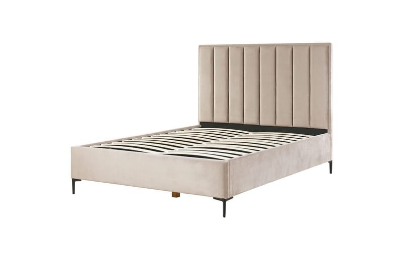 Makuuhuonesetti Sezanne Beige/harmaa/musta, 160x200 cm, Sametti - Beige/harmaa/musta, 160x200 cm, Sametti - Huonekalut - Kalustesetit - Makuuhuoneen kalustesetit