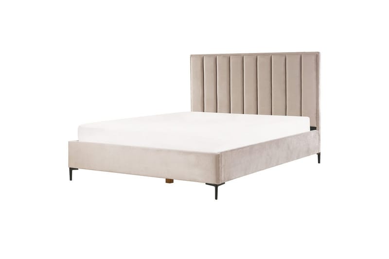 Makuuhuonesetti Sezanne Beige/harmaa/musta, 180x200 cm, Sametti - Beige/harmaa/musta, 180x200 cm, Sametti - Huonekalut - Kalustesetit - Makuuhuoneen kalustesetit