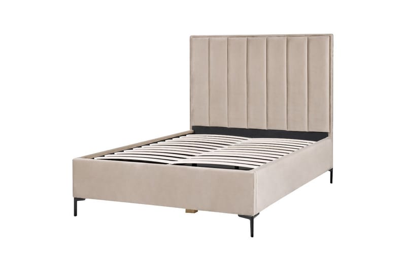 Makuuhuonesetti Sezanne Harmaa/Beige/Musta, 140x200 cm, Sametti - Harmaa/Beige/Musta, 140x200 cm, Sametti - Huonekalut - Kalustesetit - Makuuhuoneen kalustesetit