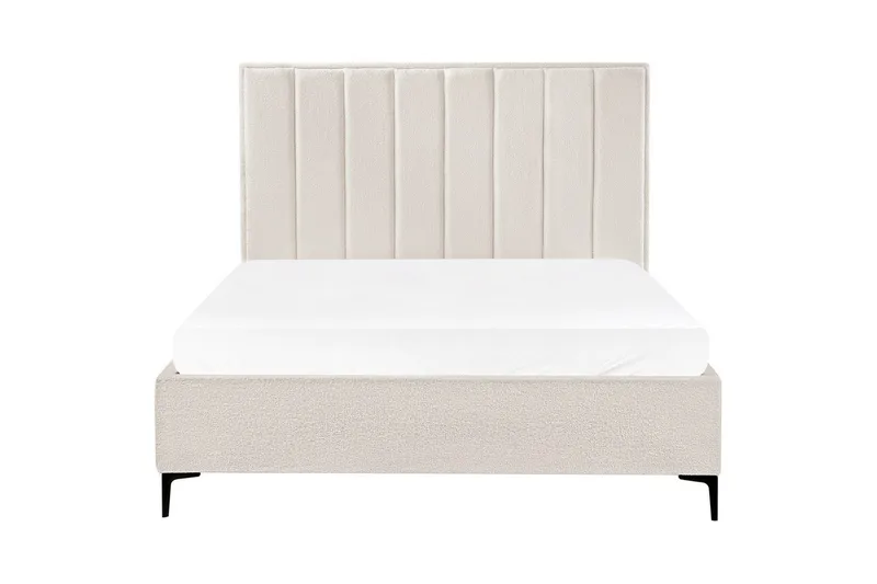 Makuuhuonesetti Sezanne Valkoinen/Musta, 160x200 cm, Bouclé - Valkoinen/Musta, 160x200 cm, Bouclé - Huonekalut - Kalustesetit - Makuuhuoneen kalustesetit