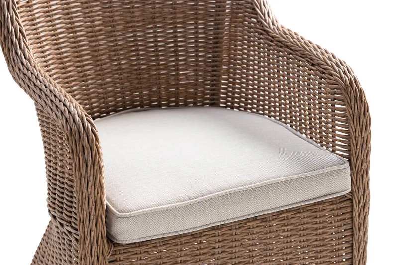 Marcus Light Nojatuoli Pehmusteella - Luonnonväri - Puutarhakalusteet - Puutarhatuoli - Karmituoli ulos