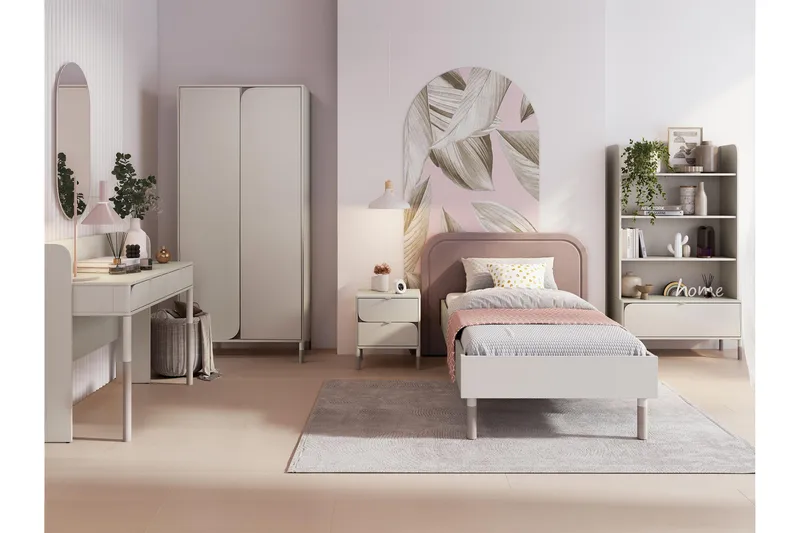 Monfort-Huonekalusetti Makuuhuoneeseen - Beige - Huonekalut - Kalustesetit - Makuuhuoneen kalustesetit