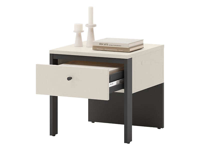 Navron Makuuhuoneen kalustepaketti - Beige/Musta - Huonekalut - Kalustesetit - Makuuhuoneen kalustesetit