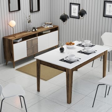 Olohuoneen kalustesarja Hanah Home Milan500 (180 x 78,6 x 35 cm) Pähkinä / valkoinen - Huonekalut - Kalustesetit - Olohuoneen kalustesetit