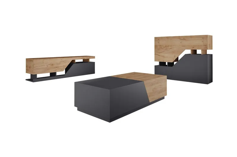 Carbost Möbelset För Vardagsrum Anthracite, undefined