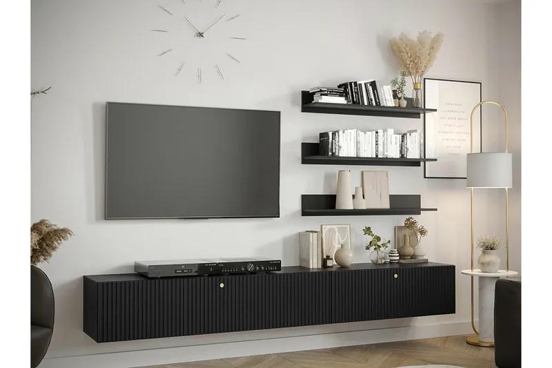Dunvegan Möbelset För Vardagsrum Black - Huonekalut - Kalustesetit - Olohuoneen kalustesetit