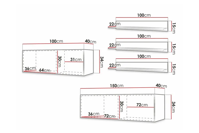 Dunvegan Möbelset För Vardagsrum Black - Huonekalut - Kalustesetit - Olohuoneen kalustesetit