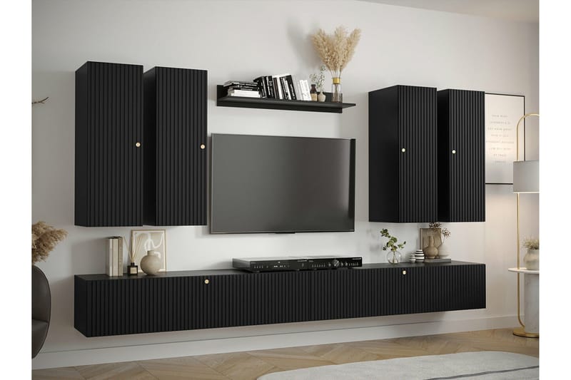 Dunvegan Möbelset För Vardagsrum Black - Huonekalut - Kalustesetit - Olohuoneen kalustesetit