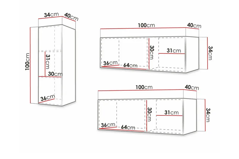Dunvegan Möbelset För Vardagsrum Black - Huonekalut - Kalustesetit - Olohuoneen kalustesetit