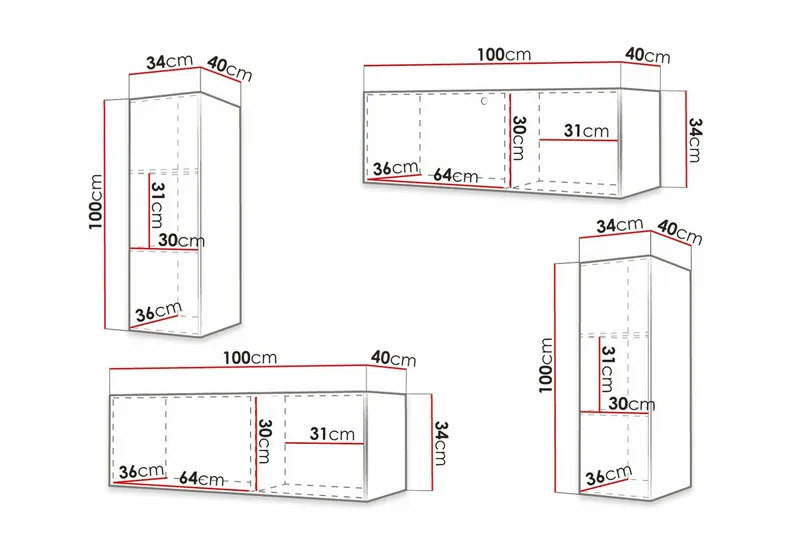 Dunvegan Möbelset För Vardagsrum Black - Huonekalut - Kalustesetit - Olohuoneen kalustesetit