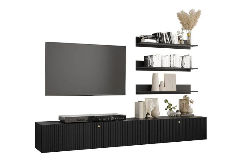 Dunvegan Möbelset För Vardagsrum Black, undefined