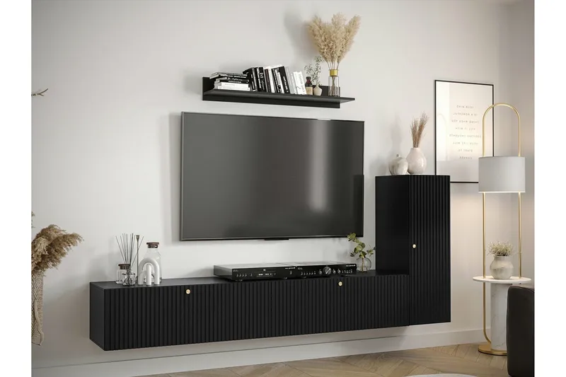 Dunvegan Möbelset För Vardagsrum Black - Huonekalut - Kalustesetit - Olohuoneen kalustesetit