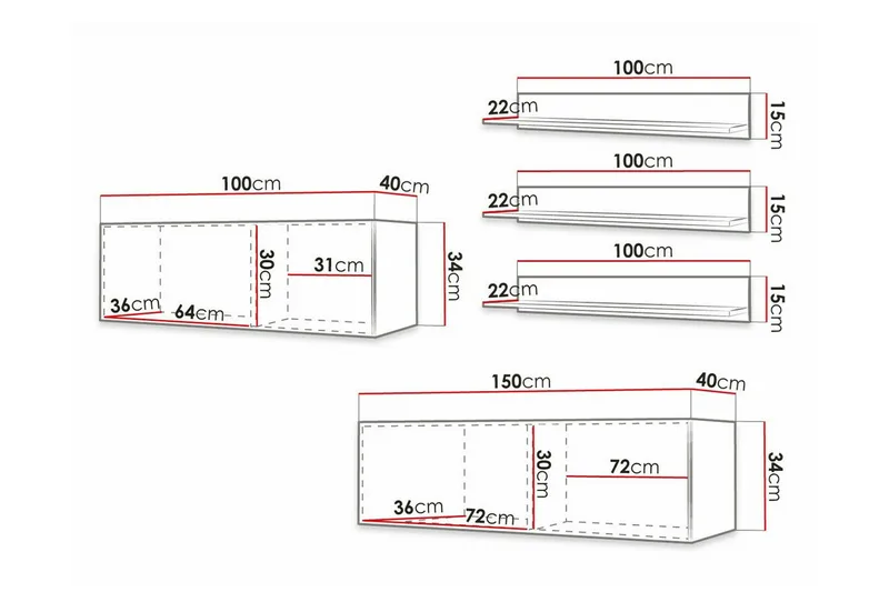 Dunvegan Möbelset För Vardagsrum White - Huonekalut - Kalustesetit - Olohuoneen kalustesetit
