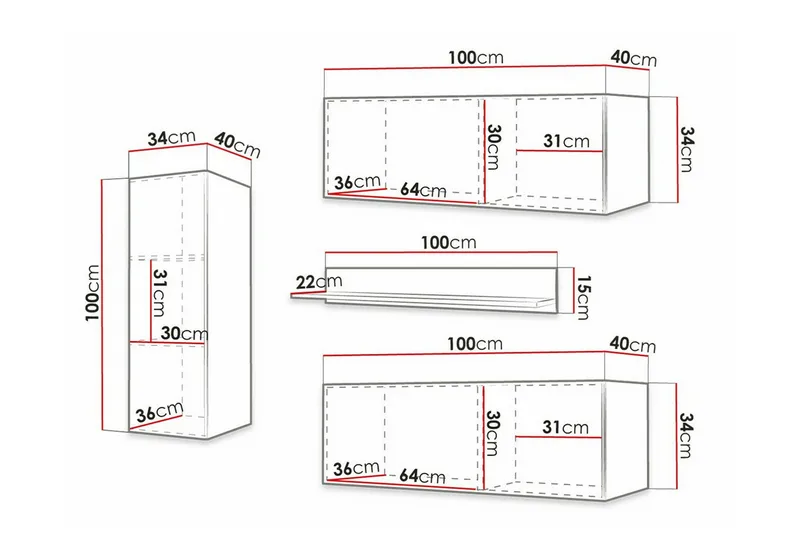 Dunvegan Möbelset För Vardagsrum White - Huonekalut - Kalustesetit - Olohuoneen kalustesetit