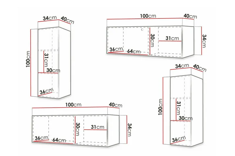 Dunvegan Möbelset För Vardagsrum White - Huonekalut - Kalustesetit - Olohuoneen kalustesetit