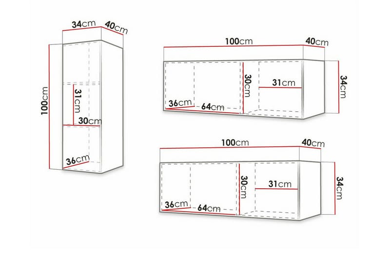 Dunvegan Möbelset För Vardagsrum White - Huonekalut - Kalustesetit - Olohuoneen kalustesetit