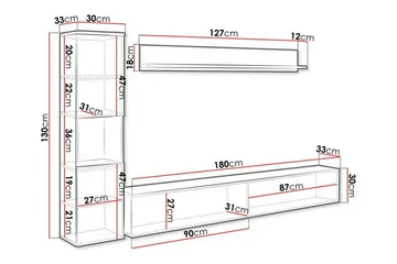 Galbally olohuoneen kalustesarja - Huonekalut - Kalustesetit - Olohuoneen kalustesetit