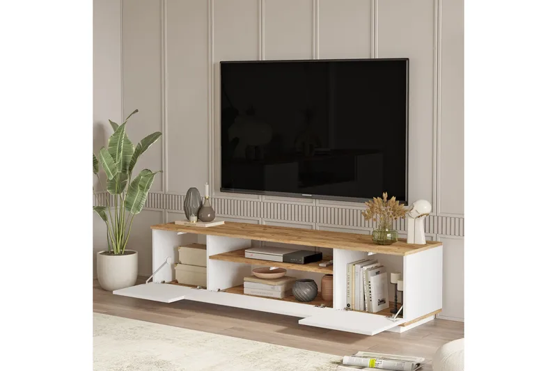 Huonekalusetti Olohuoneeseen Calrin - Valkoinen - Huonekalut - Kalustesetit - Olohuoneen kalustesetit