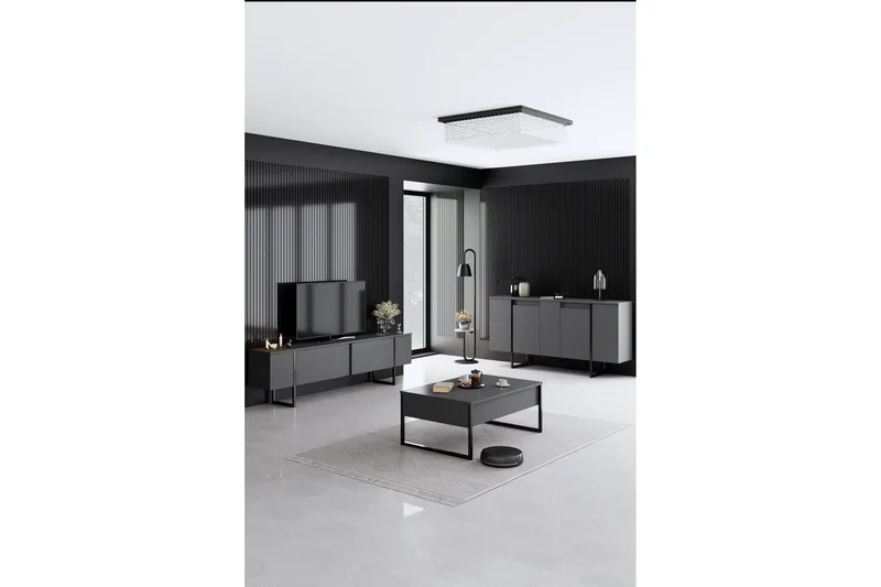 Huonekalusetti Olohuoneeseen Luxe, Antrasiitti