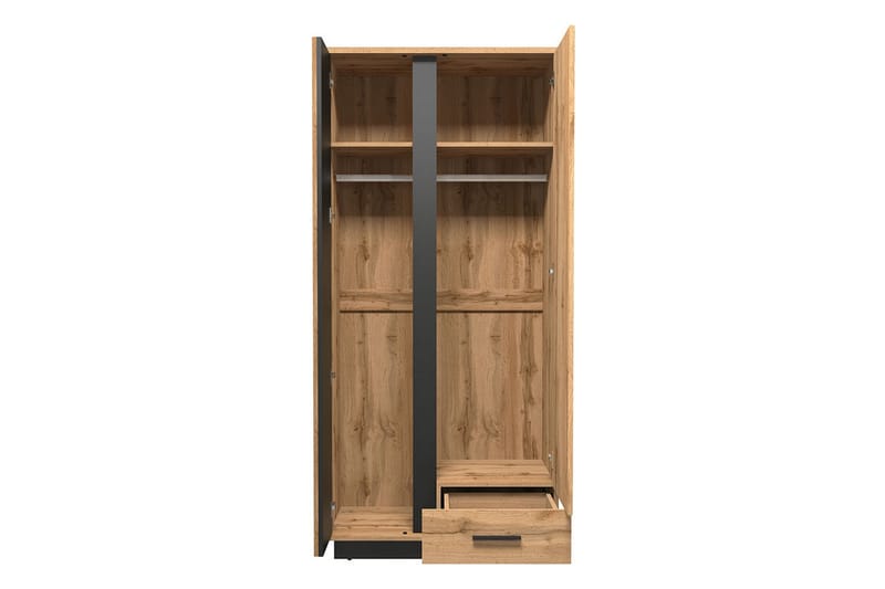 Kalustesetti Olohuoneeseen - Musta/Tammi - Huonekalut - Kalustesetit - Olohuoneen kalustesetit