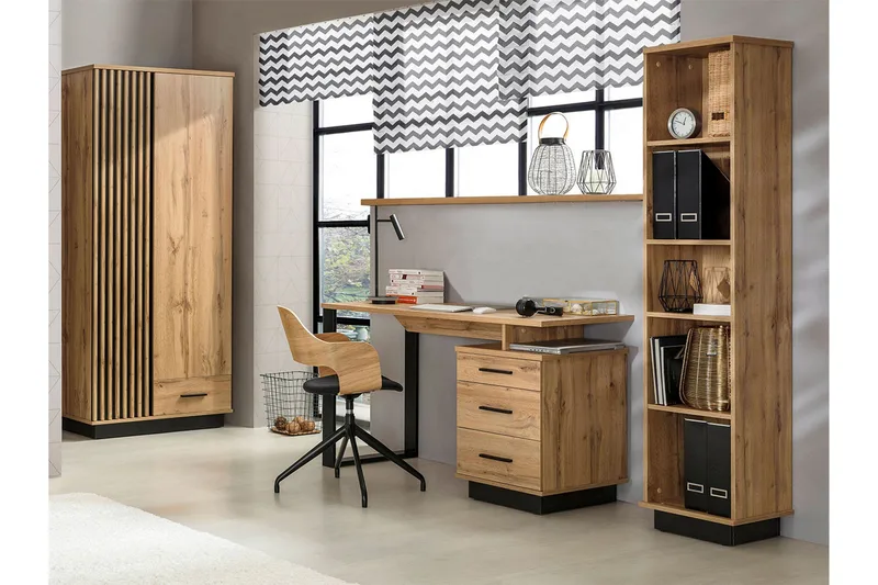 Kalustesetti Olohuoneeseen, Musta/Tammi