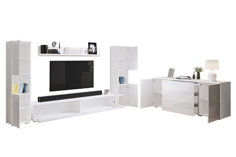 Olohuoneen kalustesetti Carvin Luonnonväri - Luonnonväri - Huonekalut - Kalustesetit - Olohuoneen kalustesetit