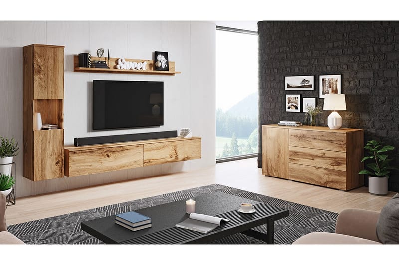 Olohuoneen kalustesetti Carvin Luonnonväri, Luonnonväri