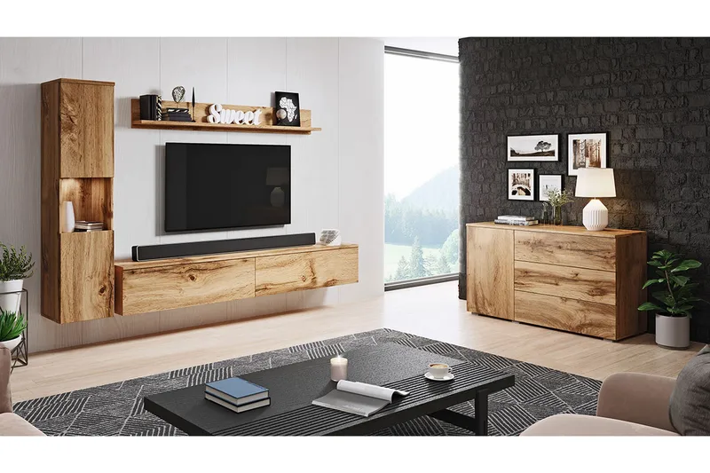 Olohuoneen kalustesetti Carvin Luonnonväri, Luonnonväri