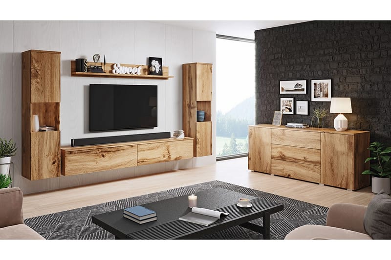 Olohuoneen kalustesetti Carvin Luonnonväri, Luonnonväri