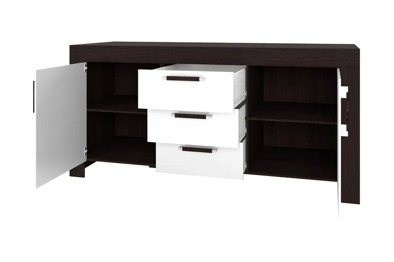 Olohuoneen kalustesetti Cezar - Beige/Ruskea - Huonekalut - Kalustesetit - Olohuoneen kalustesetit