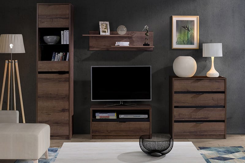 Olohuoneen kalustesetti Denver, Ruskea