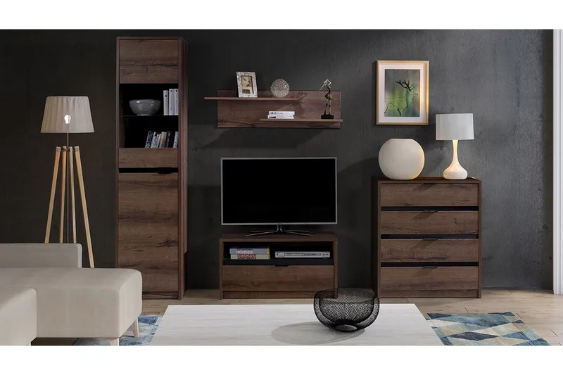 Olohuoneen kalustesetti Denver, Ruskea