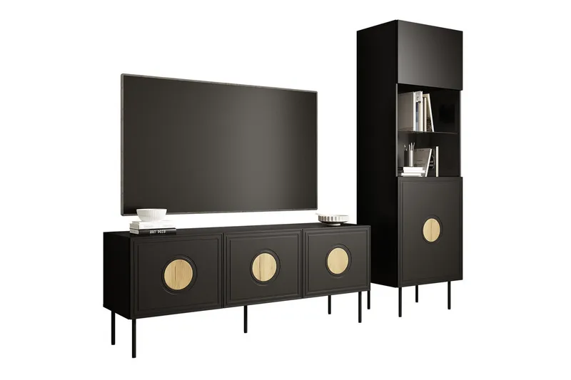 Olohuoneen kalustesetti Juniskär, Musta